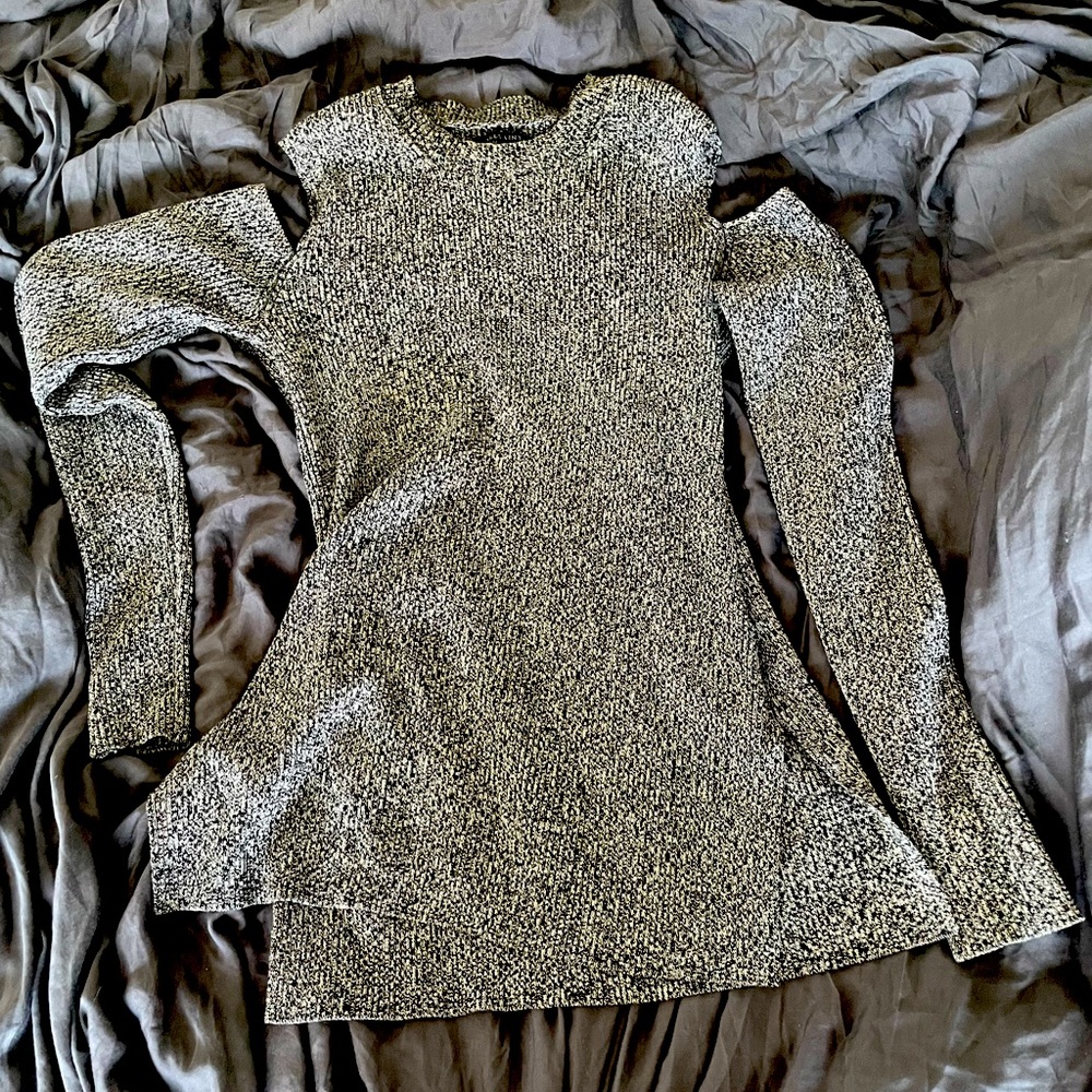 All Saints open shoulder crew neck sweater